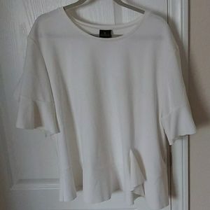 White worthington crew neck blouse 🍾